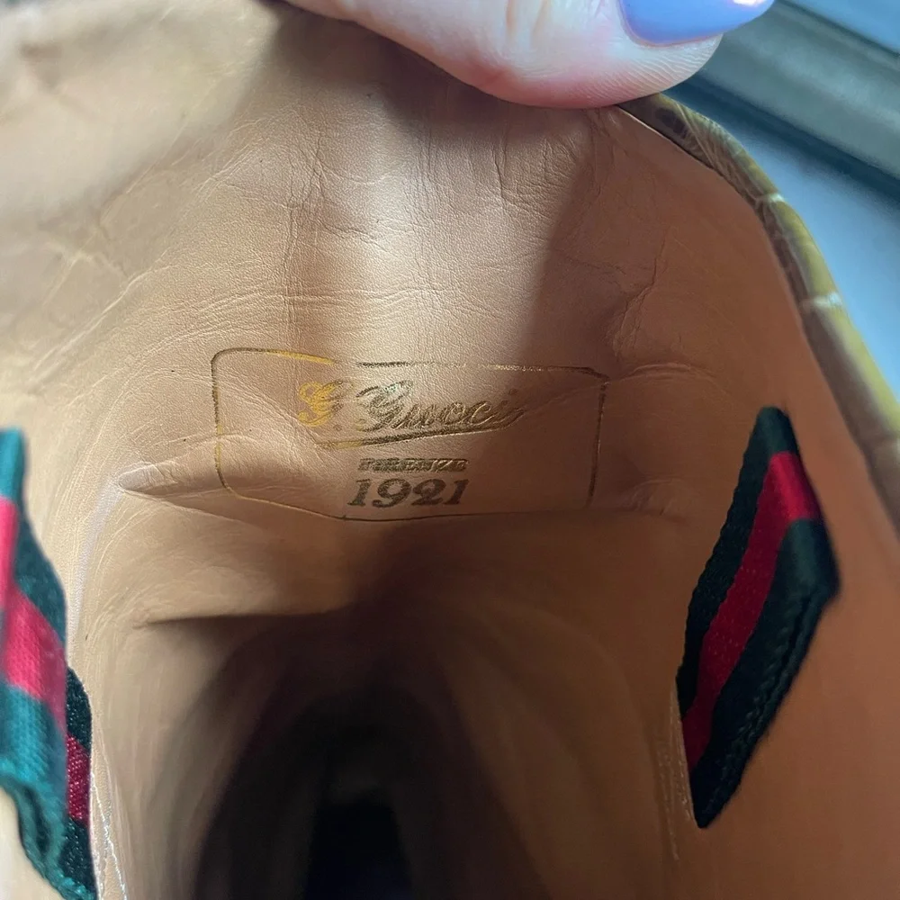 Gucci Alligator leather riding boots 8,5-9 - Picture 9 of 15